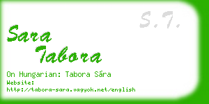 sara tabora business card